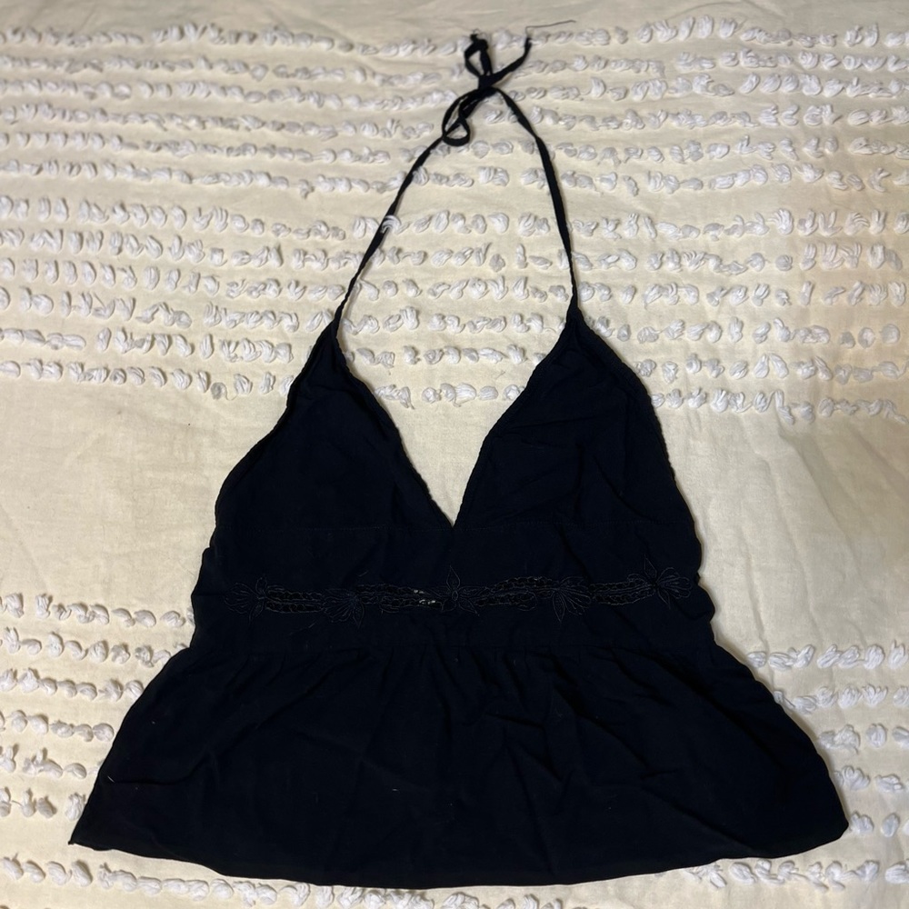 Black Halter Top